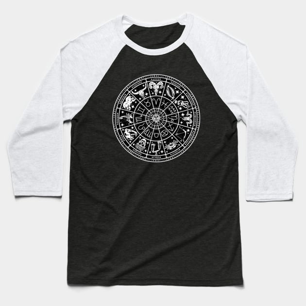 zodiac wheel Baseball T-Shirt by chiaraLBart